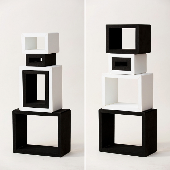 3d Creative Frames Black White, Lightweight Shelving Material